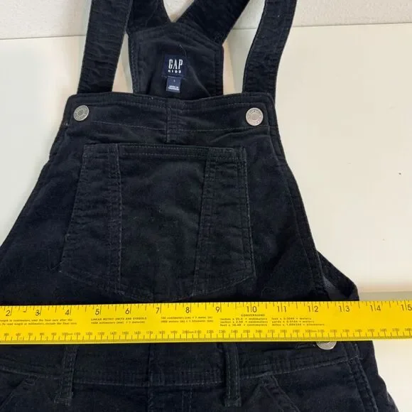 GAP Kids Velvet Black Overalls M - Picture 6 of 7
